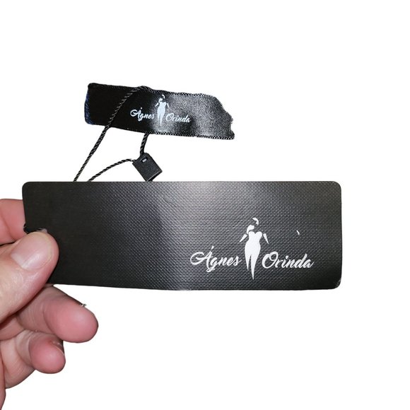 Agnes Orinda Boho Flowy Navy Blue Blouse Womens size 3X NWT - Picture 3 of 3